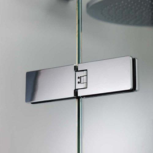 Glass to glass shower door hinge