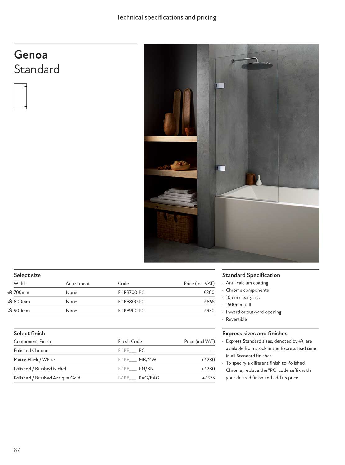 Genoa Standard brochure page