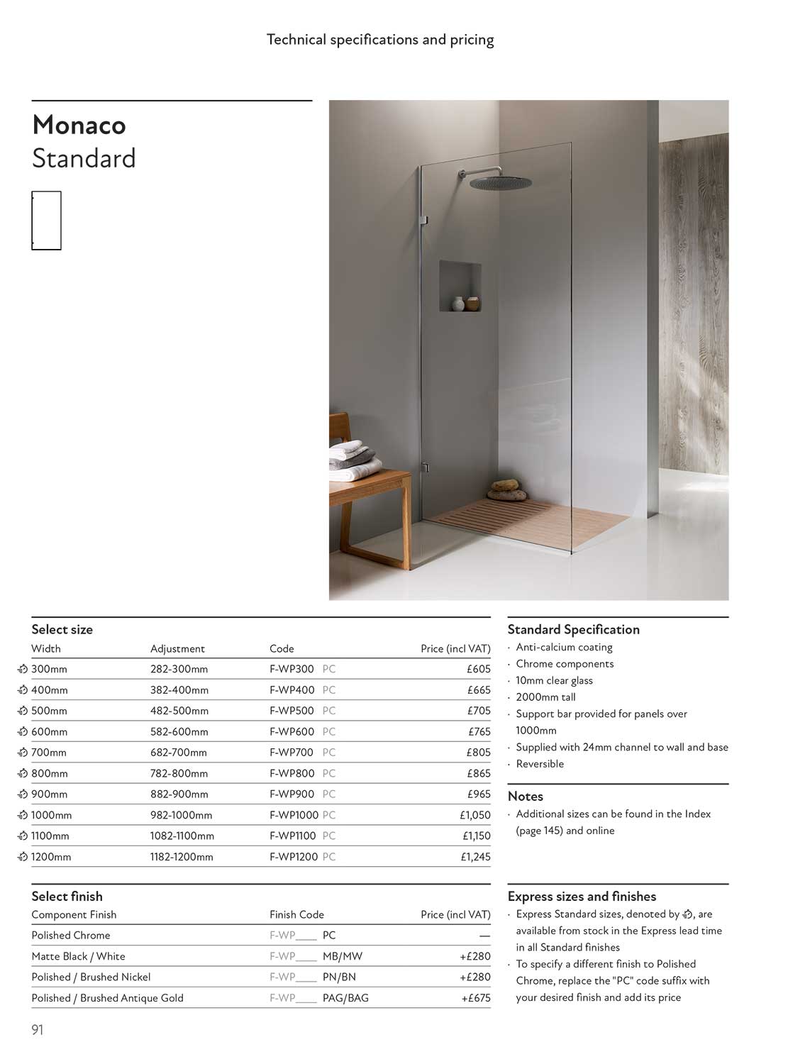 Monaco Standard brochure page
