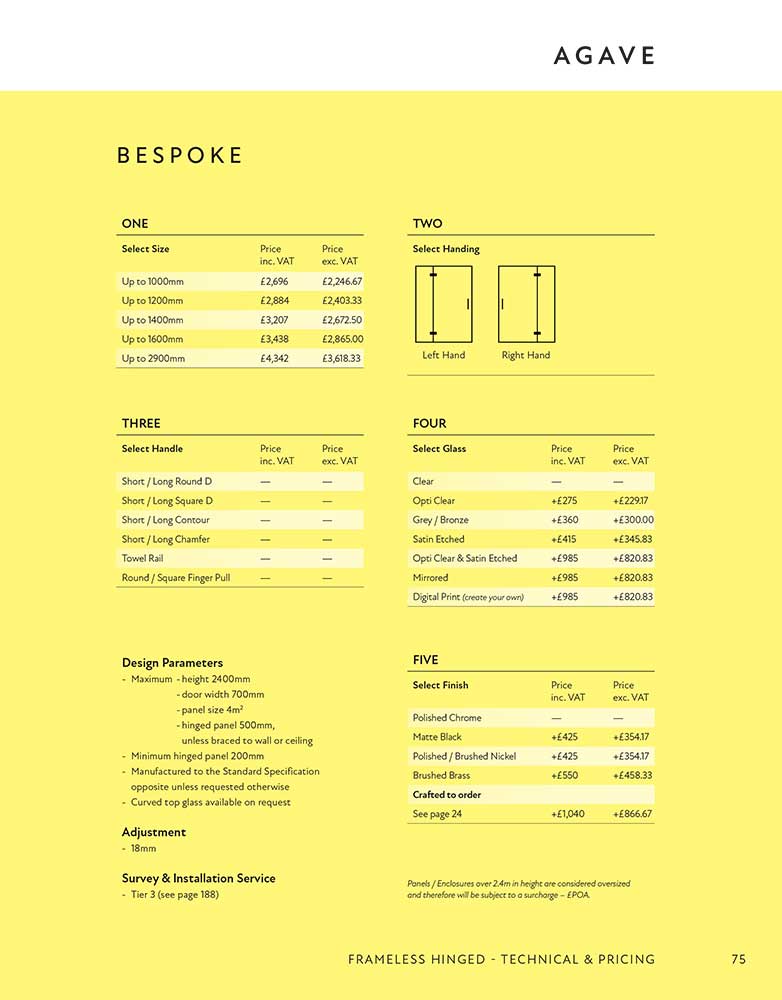 Agave Bespoke specification