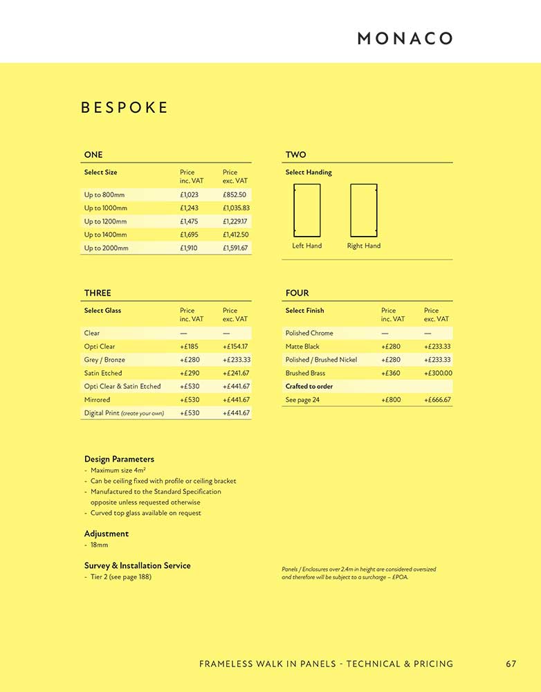 Monaco Bespoke specification