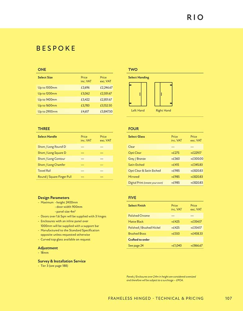 Rio Bespoke specification