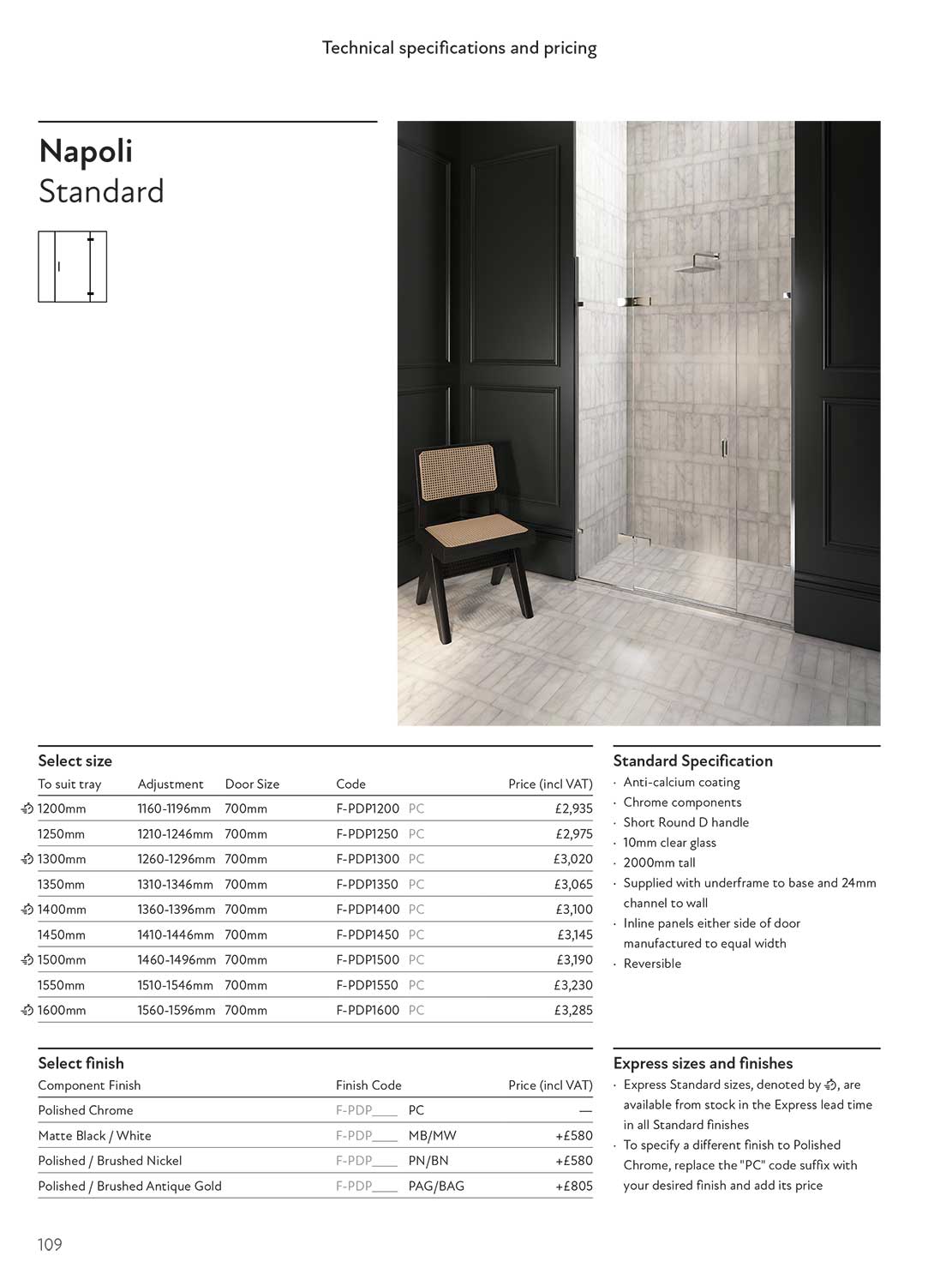 Napoli Standard brochure page