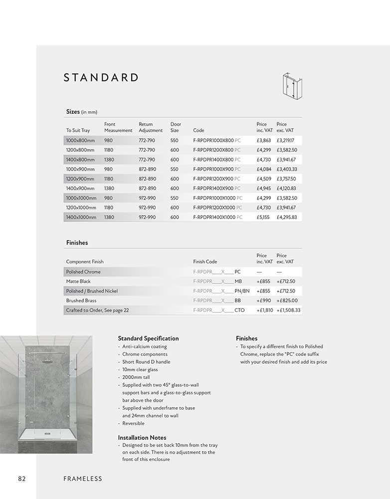 Barcelona Standard specification