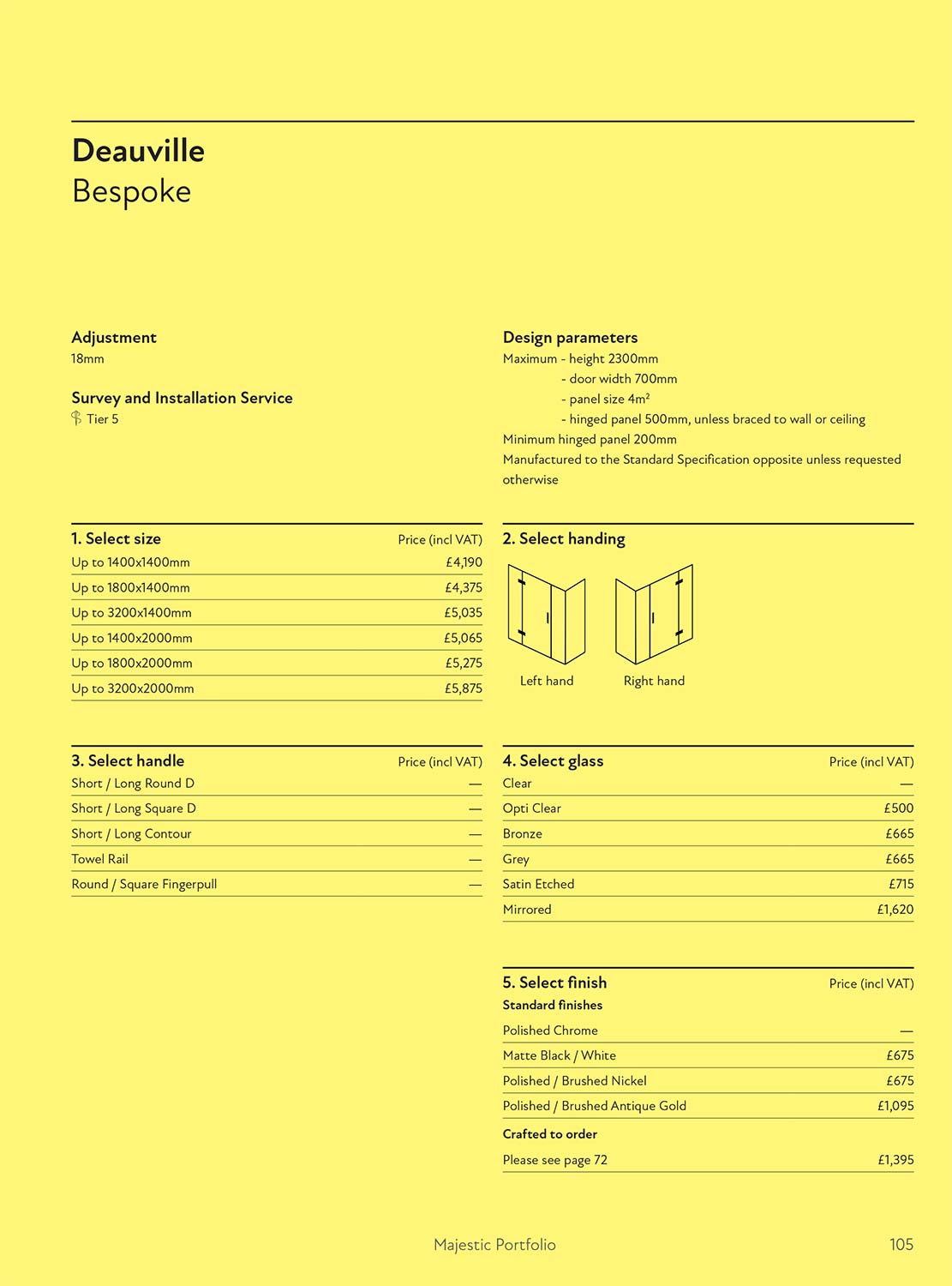 Deauville Bespoke specification