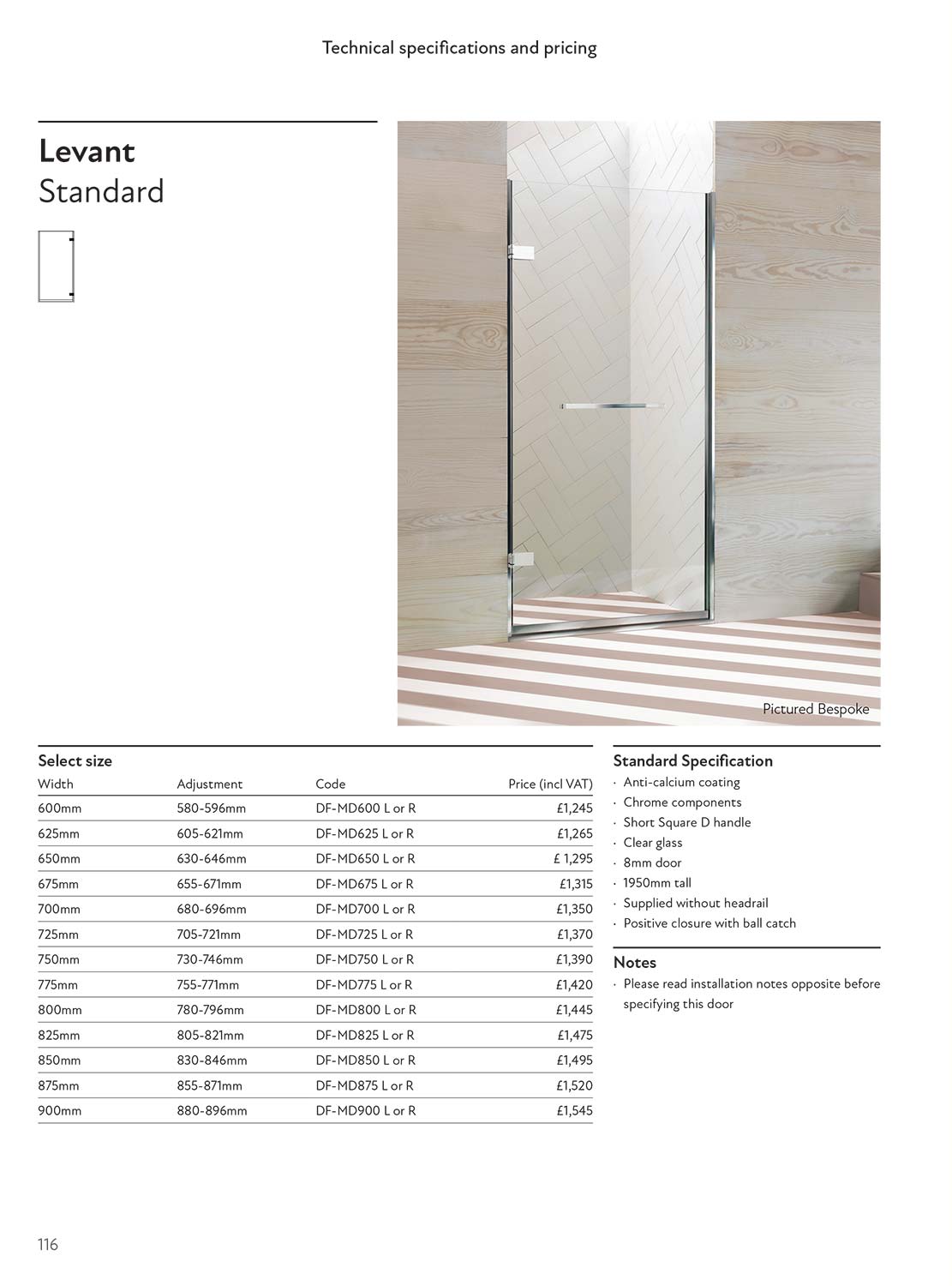 Levant Standard specification