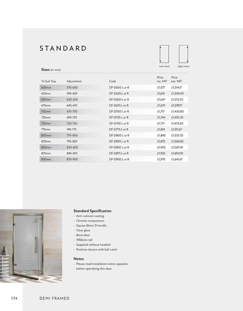 Ponente Standard specification