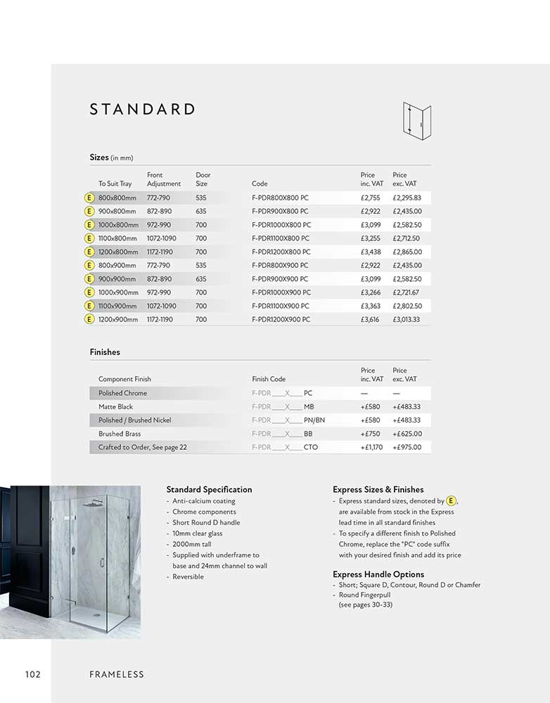 Portofino Standard specification