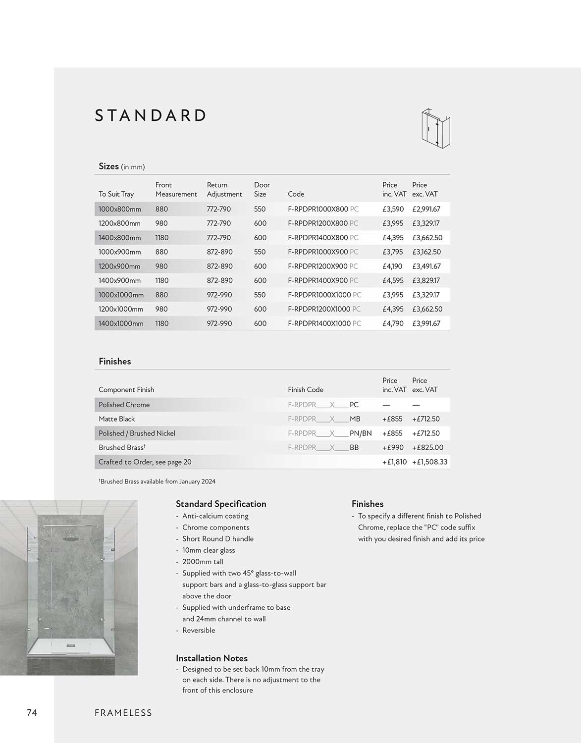 Barcelona Standard 2023 Brochure Page